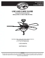 HAMPTON BAY Wellston Use And Care Manual preview