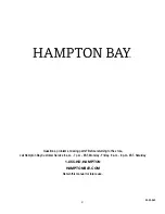 Preview for 9 page of HAMPTON BAY WESTBURY OFW906S Use And Care Manual
