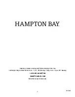 Предварительный просмотр 9 страницы HAMPTON BAY WESTBURY OFW906S Use And Care Manual