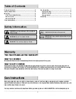 Preview for 2 page of HAMPTON BAY WESTIN 151-007-20ET Use And Care Manual