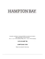 Preview for 7 page of HAMPTON BAY WINDSOR 2PK Use And Care Manual