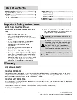 Preview for 2 page of HAMPTON BAY Windsor A209008500 Use And Care Manual