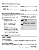 Preview for 2 page of HAMPTON BAY WINDSOR A211053400 Use And Care Manual