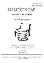 Предварительный просмотр 1 страницы HAMPTON BAY WINDSWEPT 725.1960.000 Use And Care Manual