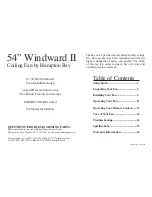 Предварительный просмотр 2 страницы HAMPTON BAY Windward II Owner'S Manual