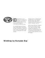 Preview for 2 page of HAMPTON BAY Winthrop Owner'S Manual