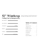 Preview for 3 page of HAMPTON BAY Winthrop Owner'S Manual