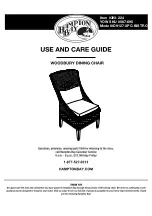 HAMPTON BAY WOODBURY D9127-3PC-BISTRO Use And Care Manual preview