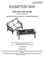 HAMPTON BAY WOODFORD FRN-801820-1 Use And Care Manual preview