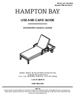 Предварительный просмотр 1 страницы HAMPTON BAY WOODFORD FRN-801820-L Use And Care Manual