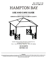 Предварительный просмотр 1 страницы HAMPTON BAY X1250B-CPY Use And Care Manual