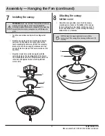 Preview for 11 page of HAMPTON BAY YG115-MWH Use And Care Manual