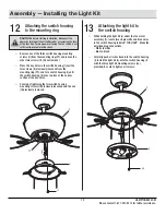 Preview for 13 page of HAMPTON BAY YG115-MWH Use And Care Manual