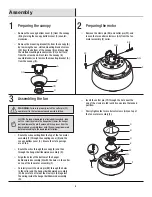 Preview for 8 page of HAMPTON BAY YG419-WH Use And Care Manual