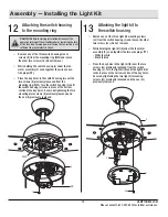 Preview for 13 page of HAMPTON BAY YG419-WH Use And Care Manual