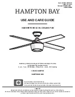 Preview for 1 page of HAMPTON BAY YG763-BN Use And Care Manual