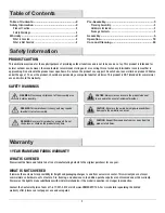 Preview for 2 page of HAMPTON BAY YJAF052 Use And Care Manual