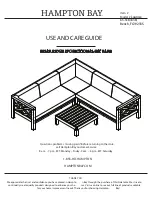 HAMPTONBAY Bench FG19233S Use And Care Manual preview