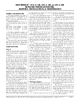 Preview for 1 page of HAMTRONICS LPA 2-15R Assembly, Installation, & Maintenance