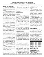 Preview for 1 page of HAMTRONICS r304 Installation Operation & Maintenance