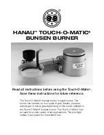 Preview for 1 page of Hanau TOUCH-O-MATIC Instructions Manual