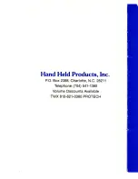 Preview for 16 page of Hand Held Products 71 Instruction Manual
