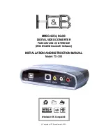 H&B TX-100 Installation And Instruction Manual предпросмотр