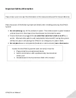 Preview for 4 page of H&H CPS-Q5 User Set-Up And Operating Manual