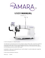 Preview for 2 page of handi quilter HQ Amara 20 User Manual