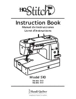handi quilter HQ STITCH 510 Instruction Book preview