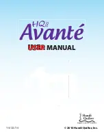 Preview for 1 page of handi quilter HQ18 Avante User Manual