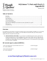 handi quilter Sixteen C-Pod Manual preview