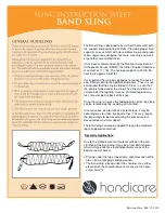 Предварительный просмотр 1 страницы Handicare Band Sling Instruction Sheet