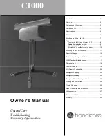 Предварительный просмотр 1 страницы Handicare C1000 Owner'S Manual