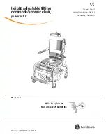 Preview for 1 page of Handicare Height adjustable tilting commode/shower... Manual Manual