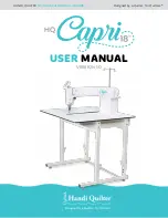 Handiquilter HQ Capri 18 User Manual preview