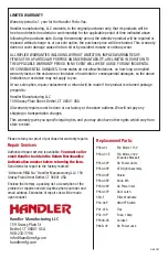 Preview for 4 page of Handler 550 Porta-Vac Manual