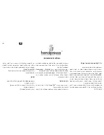 Предварительный просмотр 105 страницы Handpresso DOMEPOD Instructions Manual