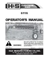 Preview for 1 page of H&S 6116 Operator'S Manual