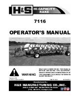 Preview for 1 page of H&S 7116 Operator'S Manual