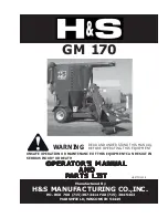 Предварительный просмотр 1 страницы H&S GM 170 Operator'S Manual And Parts List