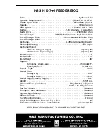 Preview for 45 page of H&S H D 7+4 FEEDER BOX Operator'S Manual And Parts List