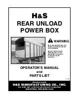 H&S POWER BOX Operator'S Manual And Parts List preview