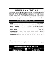 Preview for 21 page of H&S POWER BOX Operator'S Manual And Parts List