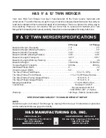 Preview for 61 page of H&S TWIN MERGER Operator'S Manual And Parts List