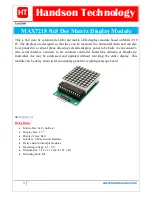 Handson Technology MAX7218 User Manual preview