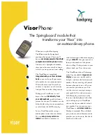 Handspring Visor Visor Pro Supplementary Manual preview