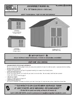 Preview for 3 page of Handy Home Products Meridian 8' x 12' Gable 16698 Assembly Manual