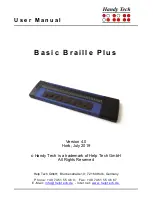 Handy Tech Basic Braille Plus User Manual preview