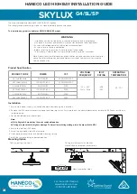 Preview for 1 page of Haneco SKYLUX G4 Installation Manual